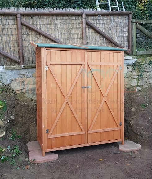 Armadio porta attrezzi per Esterno in Legno 160x125x65 cm
