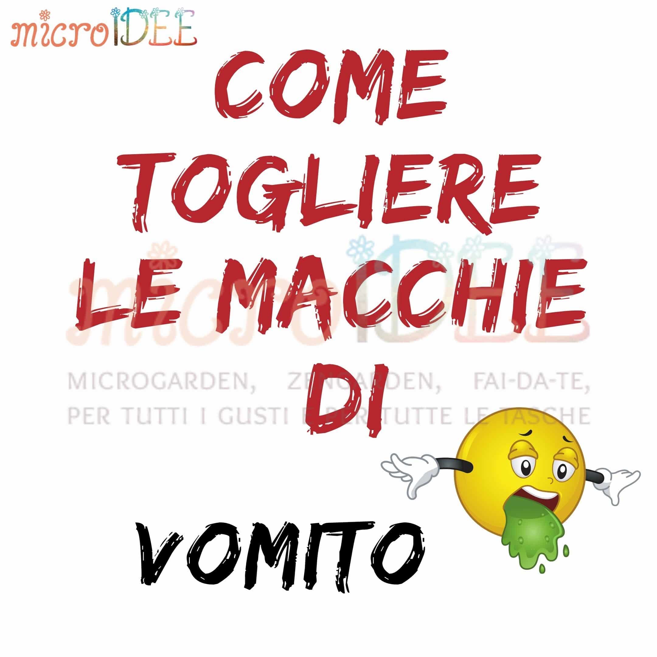 Come togliere le macchie di vomito