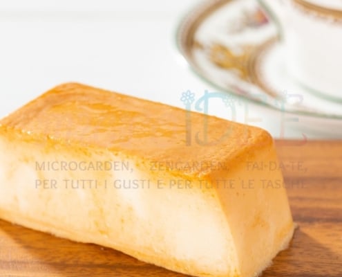 Budino caramellato al cacao e amaretti