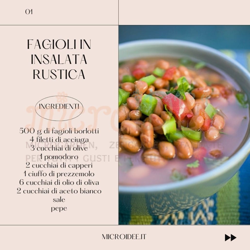 Fagioli in insalata rustica