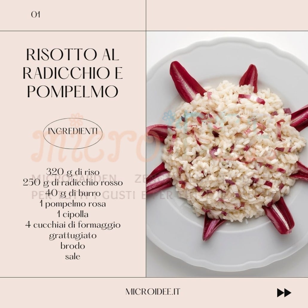 Risotto al radicchio e pompelmo