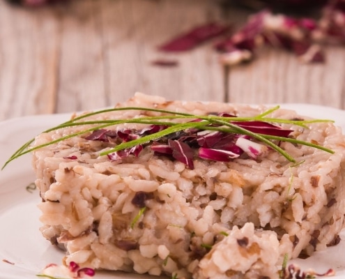 Risotto al radicchio e pompelmo