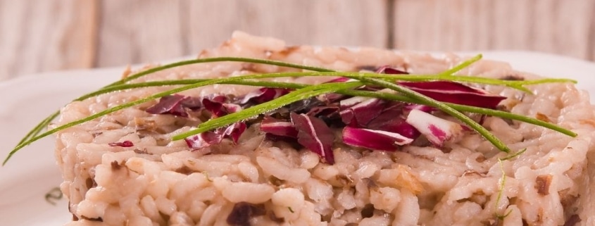Risotto al radicchio e pompelmo